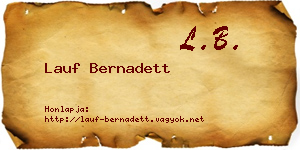 Lauf Bernadett névjegykártya